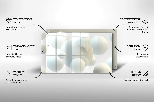 Zaščitna plošča za štedilnik Moderne 3D žoge