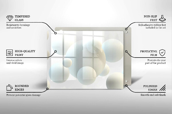 Zaščitna plošča za štedilnik Moderne 3D žoge