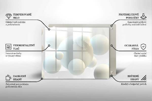 Zaščitna plošča za štedilnik Moderne 3D žoge