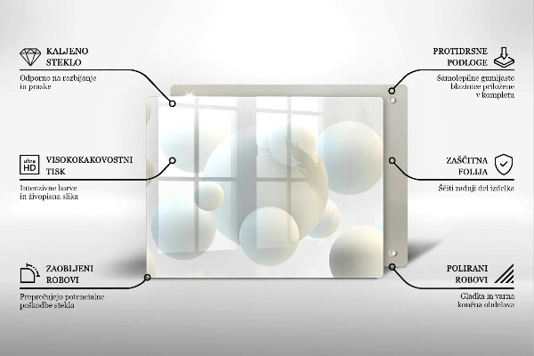Zaščitna plošča za štedilnik Moderne 3D žoge