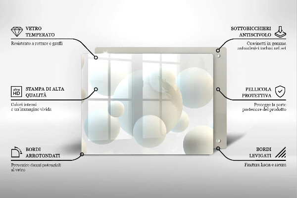 Zaščitna plošča za štedilnik Moderne 3D žoge