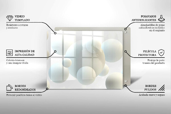 Zaščitna plošča za štedilnik Moderne 3D žoge