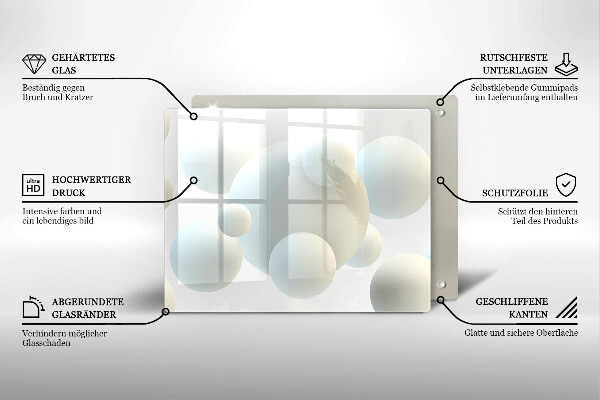 Zaščitna plošča za štedilnik Moderne 3D žoge