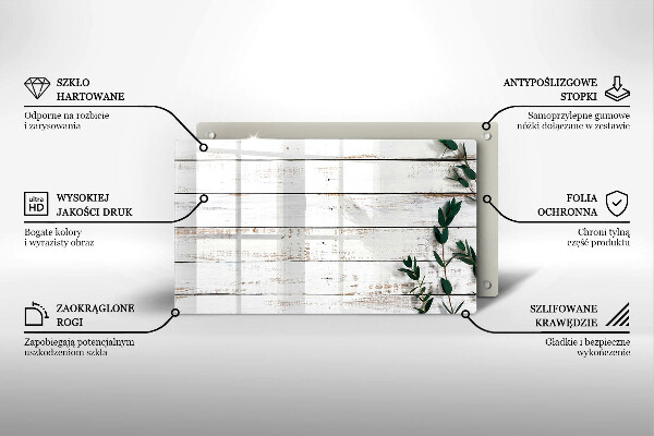 Zaščitna plošča za štedilnik Stare deske in listi
