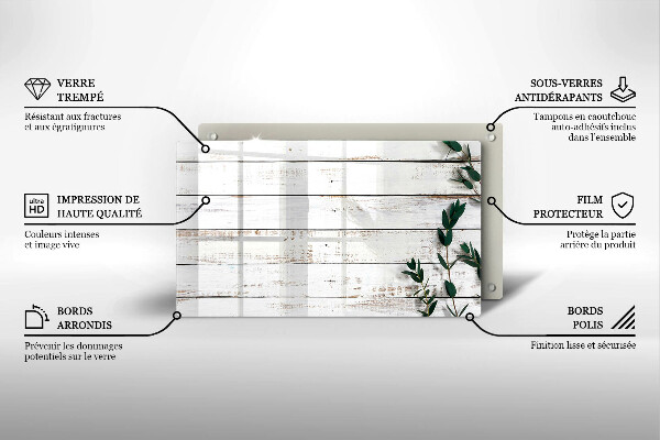 Zaščitna plošča za štedilnik Stare deske in listi