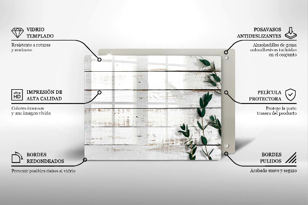 Zaščitna plošča za štedilnik Stare deske in listi
