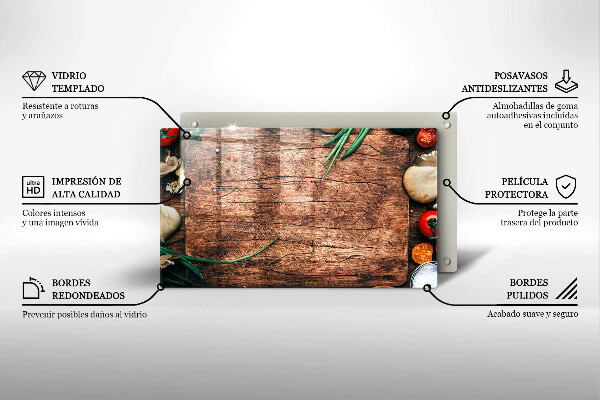 Zaščitna plošča za štedilnik Lesena kuhinjska deska