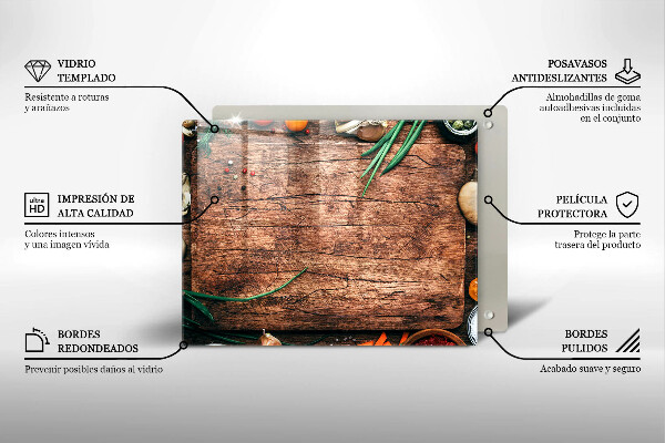 Zaščitna plošča za štedilnik Lesena kuhinjska deska