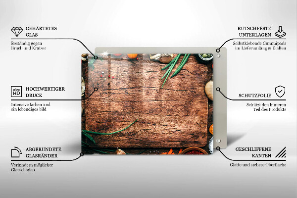 Zaščitna plošča za štedilnik Lesena kuhinjska deska