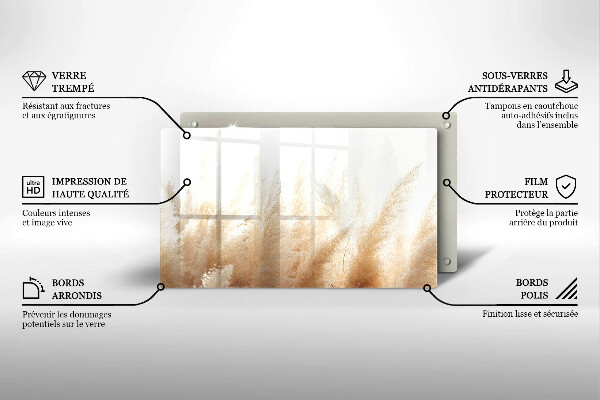 Zaščitna plošča za štedilnik Pampaška trava