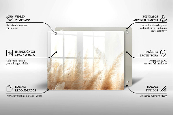 Zaščitna plošča za štedilnik Pampaška trava
