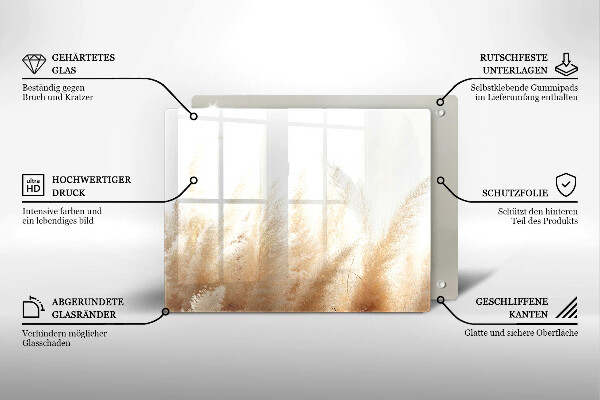 Zaščitna plošča za štedilnik Pampaška trava