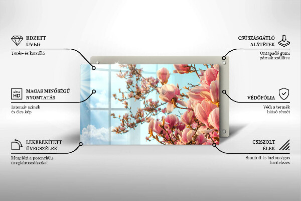 Zaščitna plošča za štedilnik Drevo rožnatih cvetov