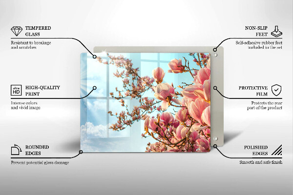 Zaščitna plošča za štedilnik Drevo rožnatih cvetov