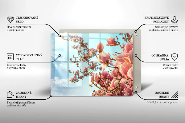 Zaščitna plošča za štedilnik Drevo rožnatih cvetov