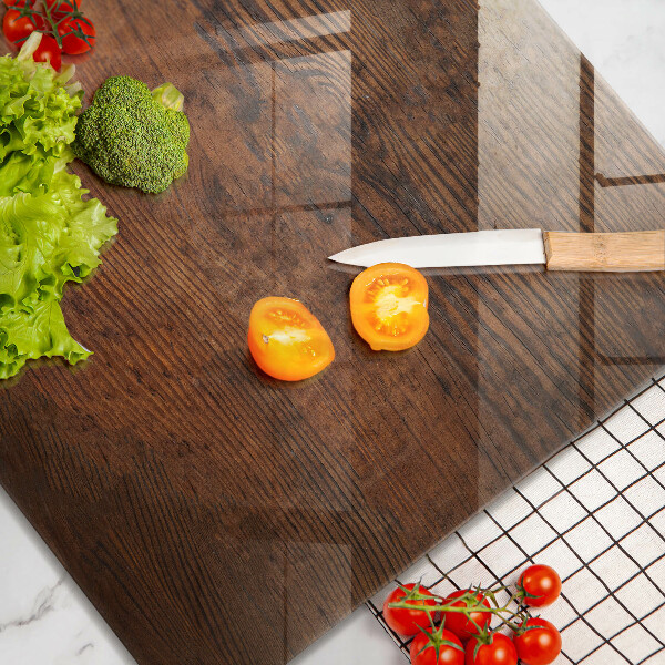 Stenska zaščitna plošča za štedilnik Temna lesena plošča