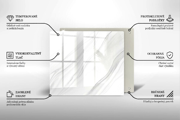Stenska zaščitna plošča za štedilnik Nežen marmor