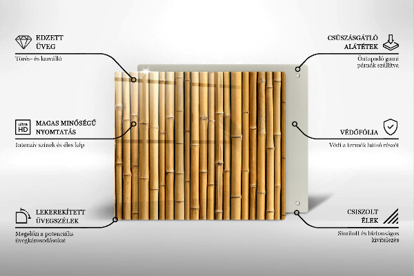 Zaščitna plošča za štedilnik Naravni boho bambus