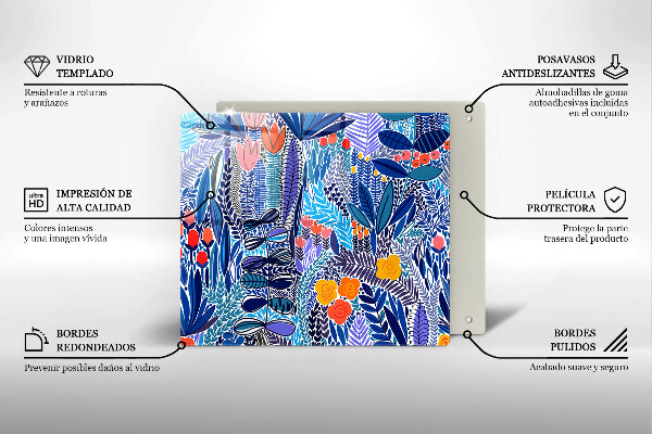 Zaščitna plošča za štedilnik Pobarvan travnik