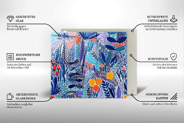 Zaščitna plošča za štedilnik Pobarvan travnik