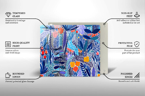 Zaščitna plošča za štedilnik Pobarvan travnik