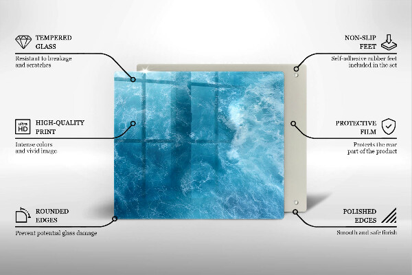 Stenska zaščitna plošča za štedilnik Modra voda