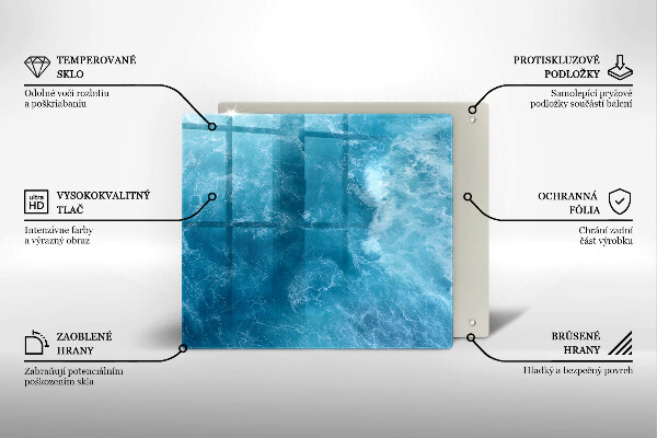 Stenska zaščitna plošča za štedilnik Modra voda