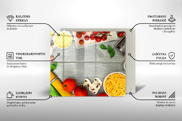 Zaščitna plošča za štedilnik Kuhinjska hrana