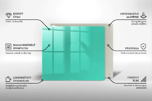 Zaščitna plošča za štedilnik Zelena barva