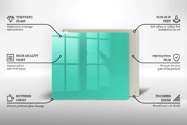 Zaščitna plošča za štedilnik Zelena barva