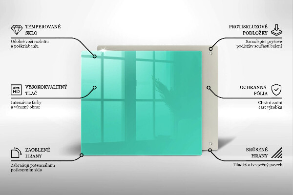 Zaščitna plošča za štedilnik Zelena barva