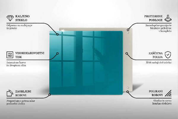 Zaščitna plošča za štedilnik turkizna