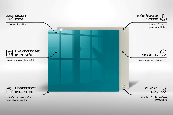 Zaščitna plošča za štedilnik turkizna