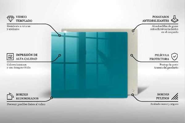 Zaščitna plošča za štedilnik turkizna