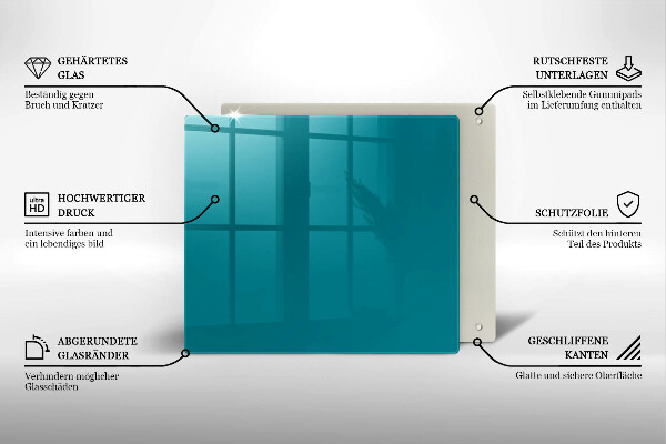 Zaščitna plošča za štedilnik turkizna