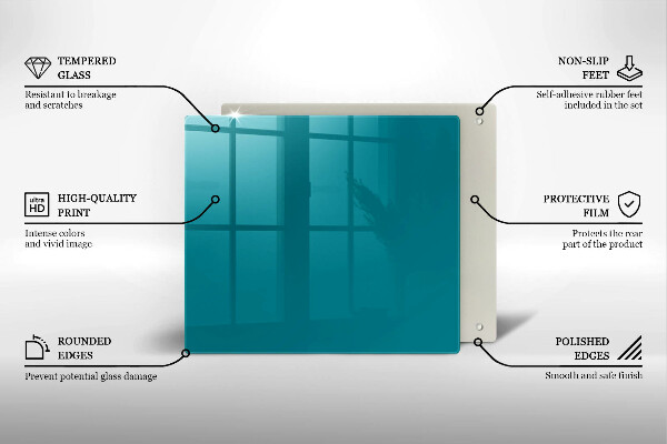Zaščitna plošča za štedilnik turkizna