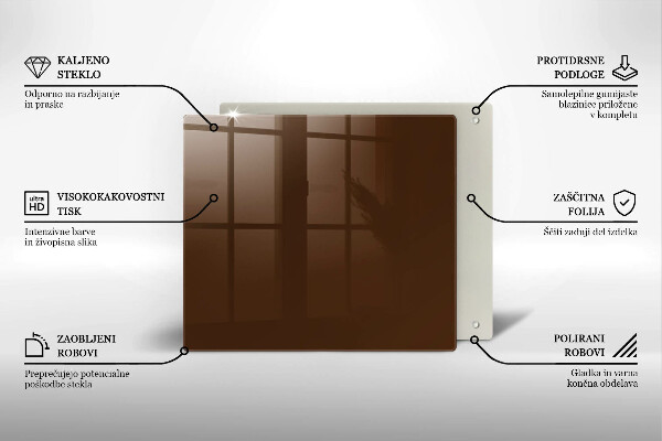 Zaščitna plošča za štedilnik Rjave barve