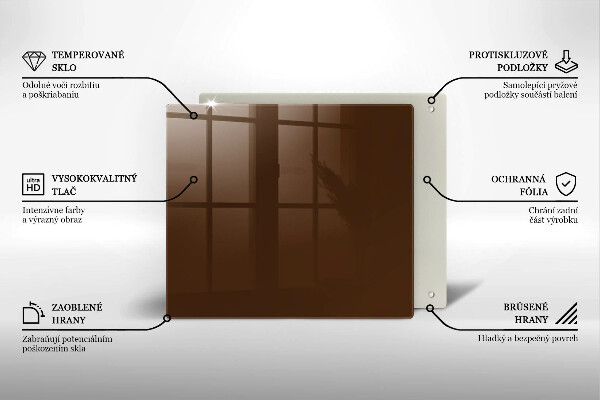 Zaščitna plošča za štedilnik Rjave barve