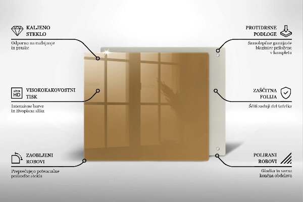 Zaščitna plošča za štedilnik Bež barva