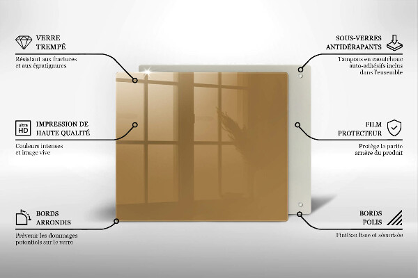 Zaščitna plošča za štedilnik Bež barva