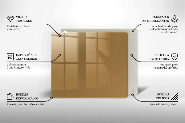 Zaščitna plošča za štedilnik Bež barva