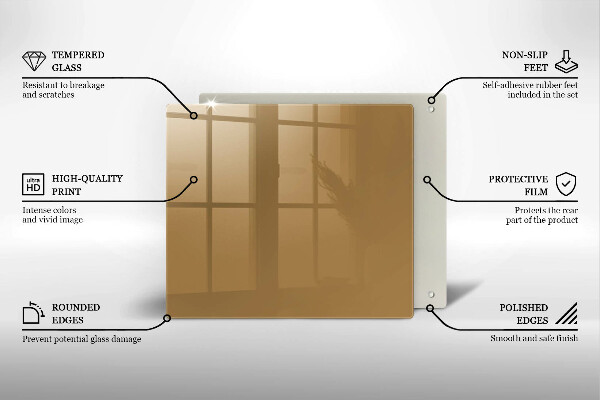 Zaščitna plošča za štedilnik Bež barva