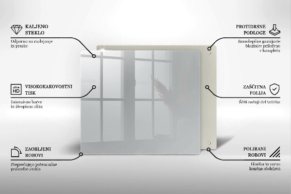 Zaščitna plošča za štedilnik Siva barva