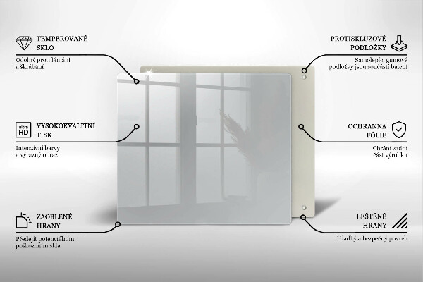 Zaščitna plošča za štedilnik Siva barva