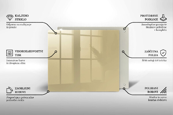 Zaščitna plošča za štedilnik Bež barva