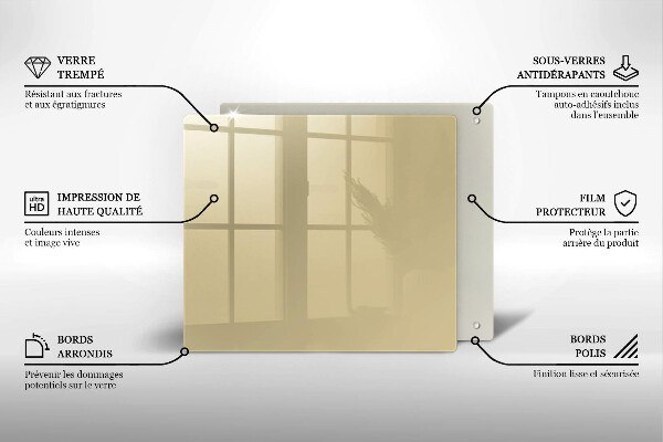 Zaščitna plošča za štedilnik Bež barva