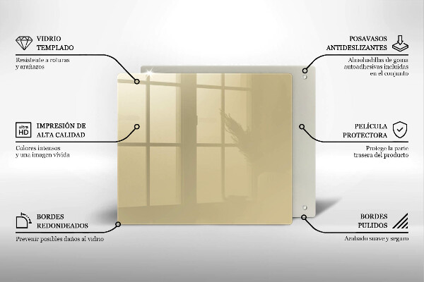 Zaščitna plošča za štedilnik Bež barva
