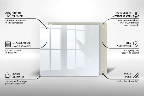 Zaščitna plošča za štedilnik Bela barva