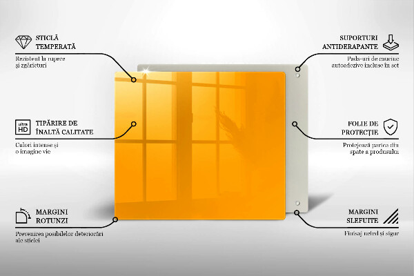 Zaščitna plošča za štedilnik Temno rumene barve