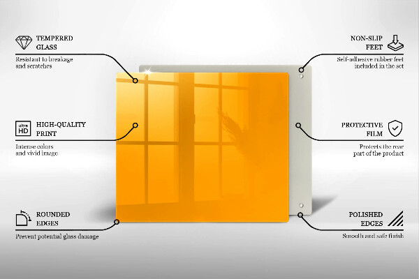 Zaščitna plošča za štedilnik Temno rumene barve